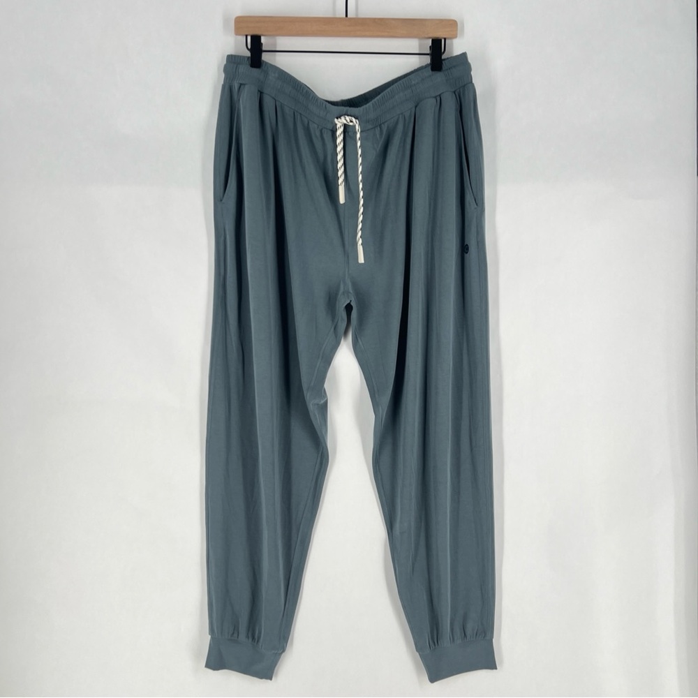 Women’s Slate Blue Jogger Track Pants - Drawstring Waist - Picture 2 of 16